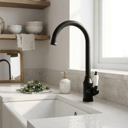 Aquanello Heritage Manor Klassieke Keuken Nostalgische Keukenkraan Zwart BL-9001-HM